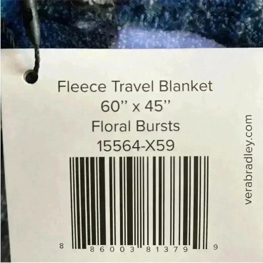Vera Bradley Fleece Travel Blanket Pillow in Floral Bursts NWT